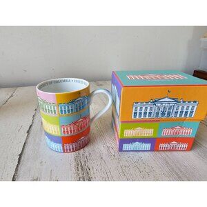White House facade mug cup coffee tea new association rainbow multicolor colorfu